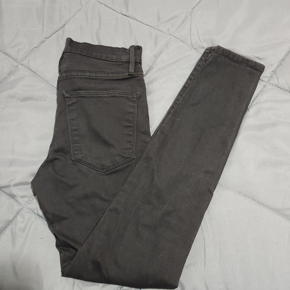Frame Jeans Women's 27 Le High Skinny Black High Rise Stretch Denim Made USA